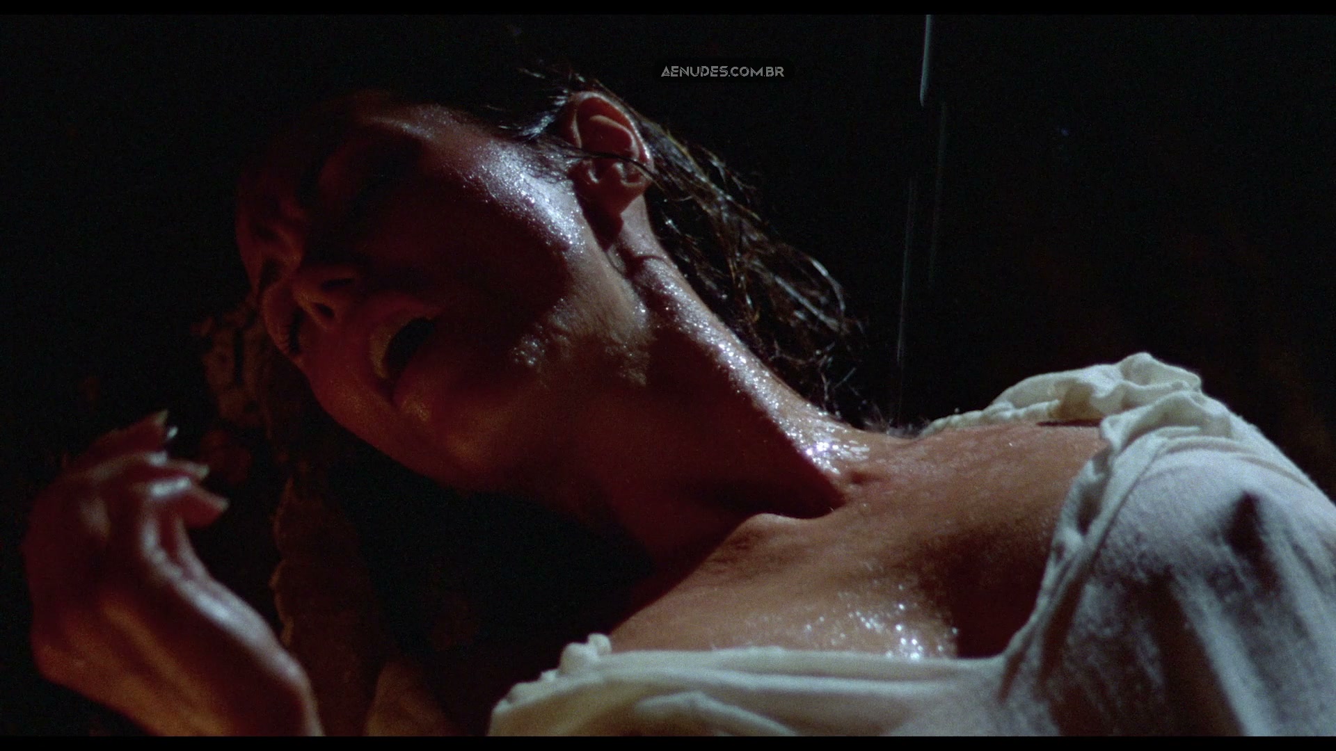 Deborah Shelton nua pelada cena de sexo em Blood Tide